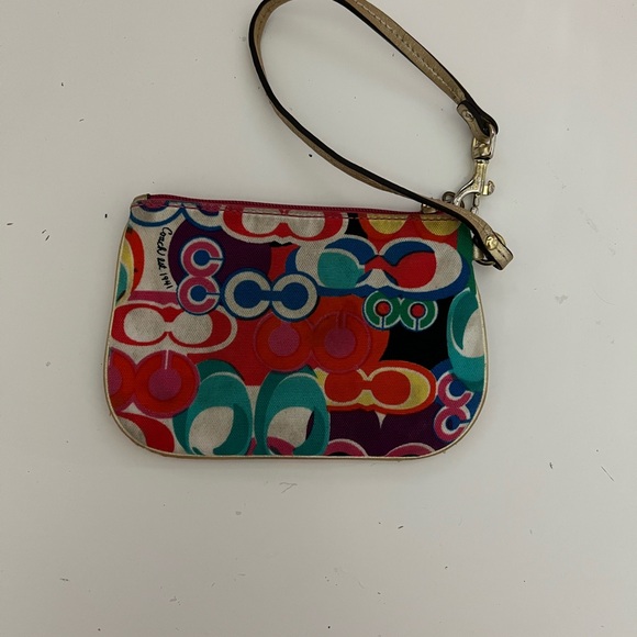 Coach Multicolor Patterned Wristlet - Picture 2 of 3
